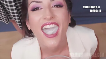 Annie Reis'S Wild Group Encounter With 107 Intense Mouthfuls Of Cum