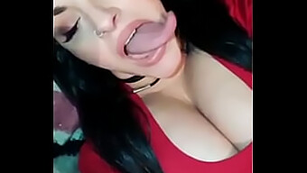 Tongue-Tacular Teen Gets Throated By Long Tongue