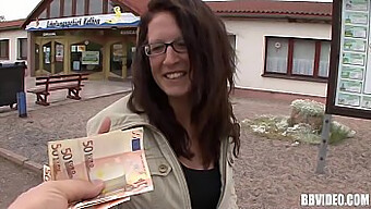 German Woman With Big Breasts Receives Money For Sex