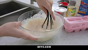 Teen Girls Share A Well-Endowed Partner Post Cooking