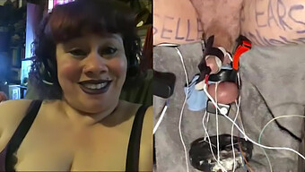 Mistress Bruger Fjernbetjening Til At Torturere Lille Penis Slave Med Elektricitet