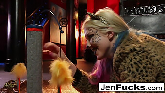 Jenevieve Hexxx Assists Leya The Feline In Performing A Lactation Enema