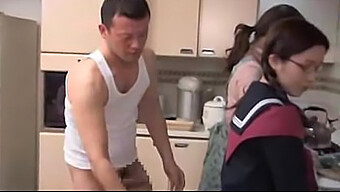 A Japanese Schoolgirl With Glasses Gets Fucked By Her Stepbrothers In A Teen (18+) Video