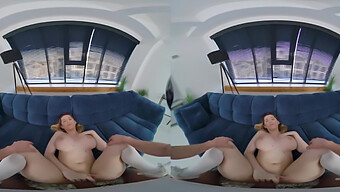 Big Natural Tits And Big Ass In A Rough Virtual Reality Handjob Scene