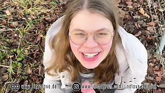 German Teen Gives Her First Outdoor Blowjob In Hd Video