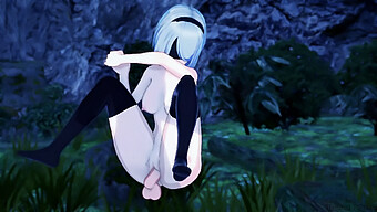 Yorha 2b'S Sensuele Ontmoeting In Het Bos