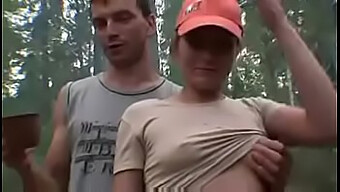 Russian Group Engages In Outdoor Sex In The Woods