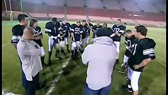 Cheerleader Gets Wildly Gangbanged By The Entire Football Team